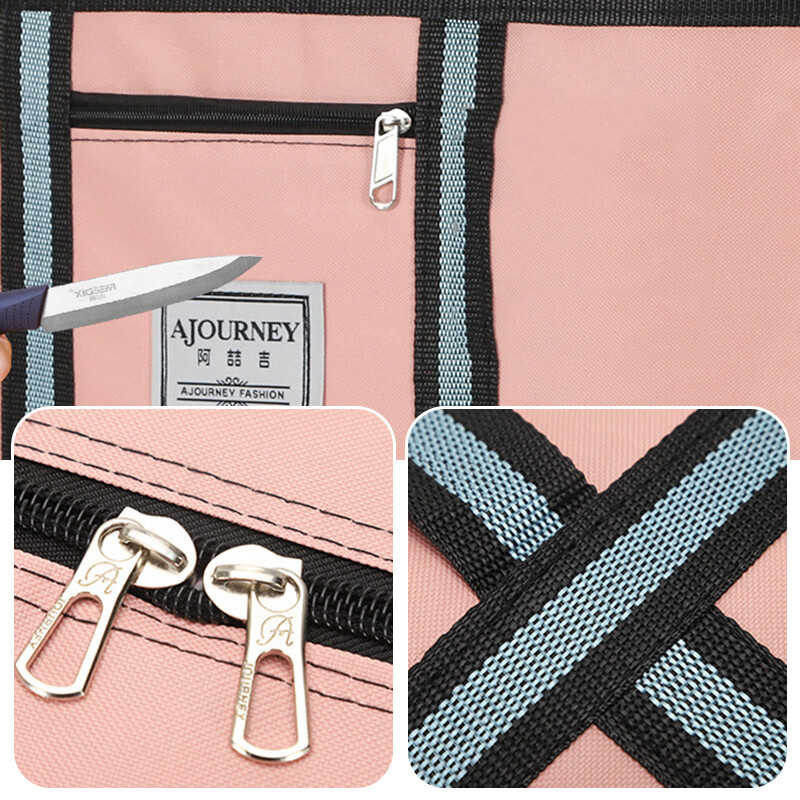 Oxford Luggage Box with Wheels Large Capacity Travel Bag Foldable