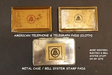 Bell System / AT&T / 3 STAMP PADS / Western Electric / 