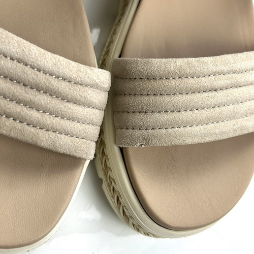 Tamaris Comfort sandals US9 EU40 beige suede leather comfort resort summer boho - Picture 3 of 6