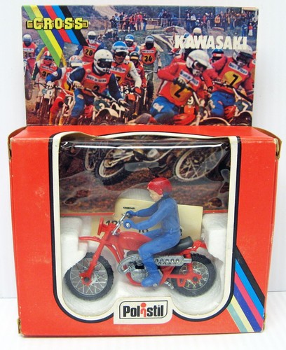 Kawasaki Motocross motorcycle 1/24 Polistil MC 418 Italy MB - Picture 1 of 2