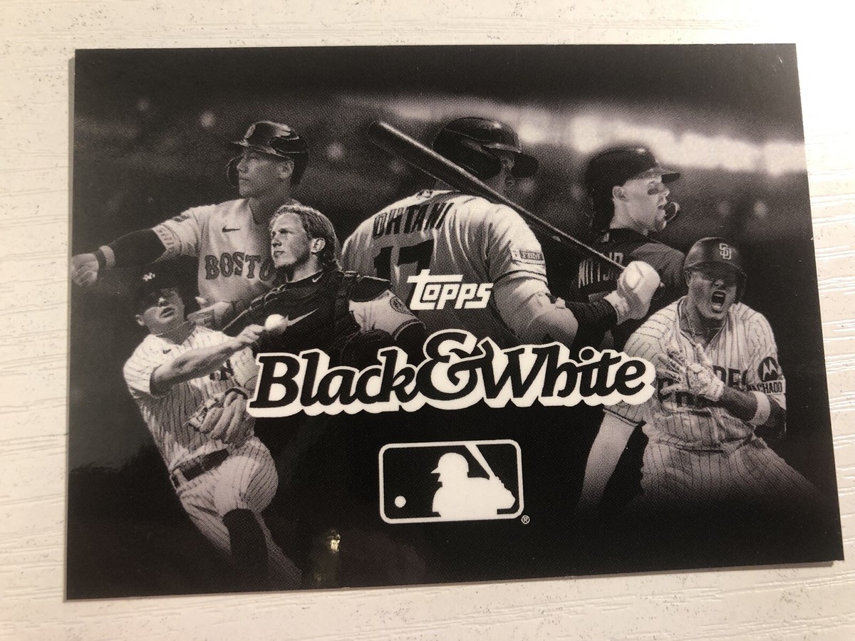 2023 Topps Black & White SP Short Print Box Art Ohtani Volpe