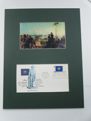 John Stark - Battle of Bennington & First Day Cover of New Hampshire stamp 