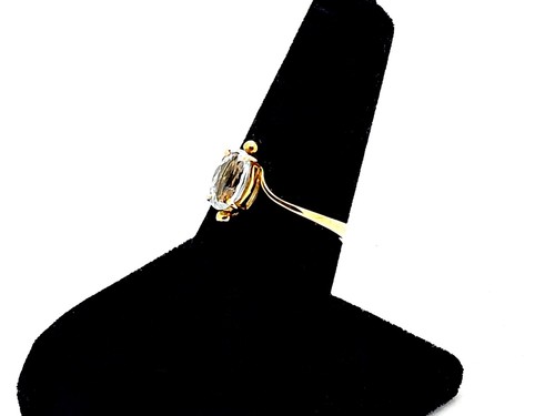 ESTATE H.STERN 18K GOLD FACETED MARQUISE AQUAMARINE RING,7.5 - 第 12/13 張圖片