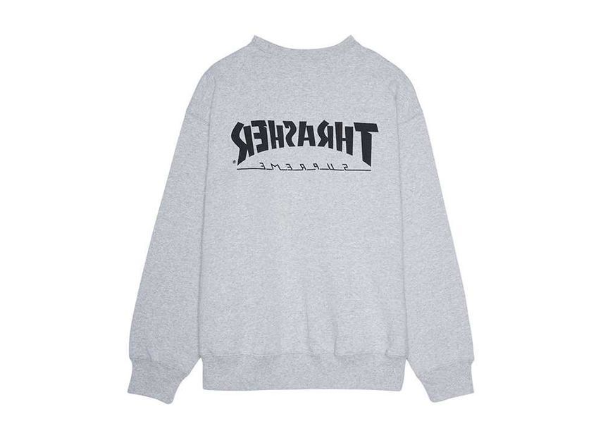 スケートボード Supreme x Thrasher Crewneck Heather Grey Supreme x Thrasher Crewneck Heather Grey | eBay