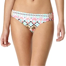 Arizona Geo Jazz Crochet Side-Tab Hipster Swim Bottoms Size M, L New Msrp $38.00
