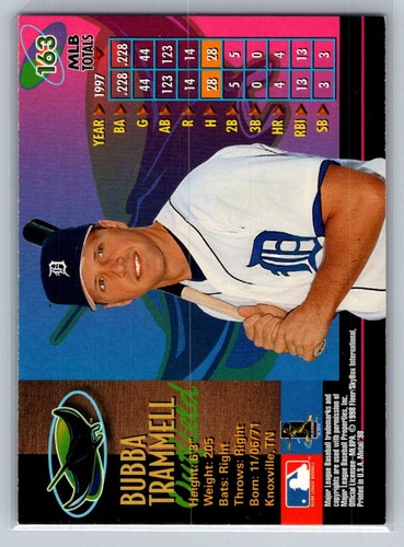 💎1998 Metal Universe Baseball #163 Bubba Trammell - Detroit Tigers💎 - Picture 2 of 2