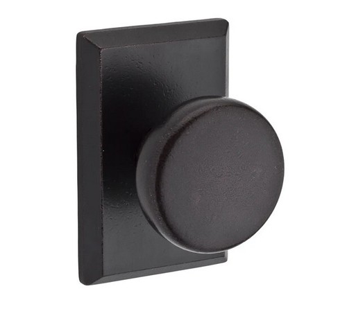Baldwin Rustic Non-Turning One-Sided Dummy Door Knob Dark Bronze
