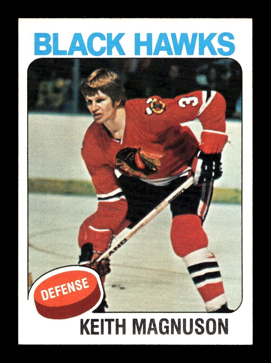 1975 76 Topps #176 Keith Magnuson Blackhawks NEAR MINT *r6