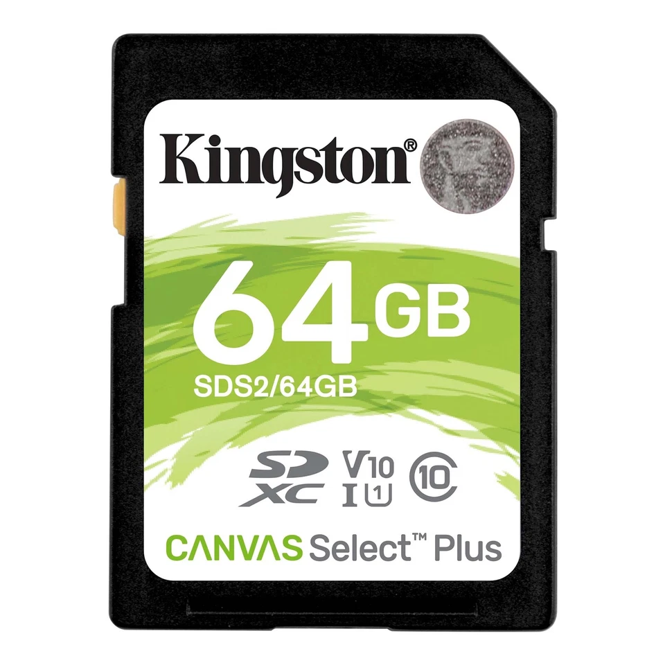 Kingston Canvas Select Plus 64GB SDXC, Class 10 SD Memory Card 100MB/s SDS2/64GB - Image 2 of 3