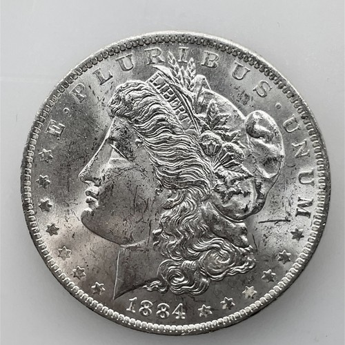 1884 O Morgan Dollar UNC. Mint State 90% Silver $1 US Coin #1377 - Picture 3 of 7