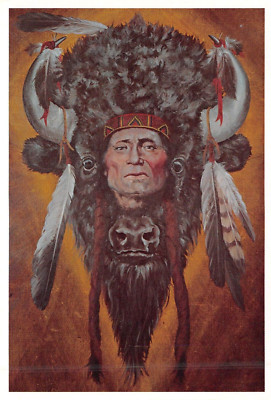 UNIDENTIFIED Native American 1975 by Gabe Karden 6 x 4 Postcard 5923c