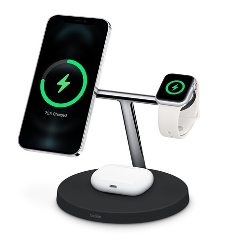 BELKIN 3-IN-1 MAGSAFE CHARGER CHARGING DOCK STAND FOR APPLE IPHONE AIRPODS WATCH - 第 4/8 張圖片
