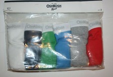 New Oshkosh Boys 7 Pack Brief Underwear 2 year Solids Red Blue White Gray