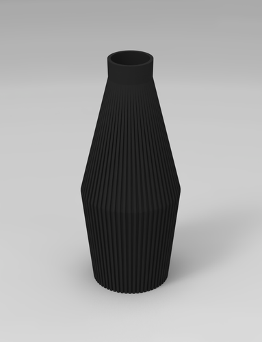 Minimalist Ribbed Vase | 3D Printed PLA | Decorative | for Faux or Dried Flowers - Picture 14 of 18