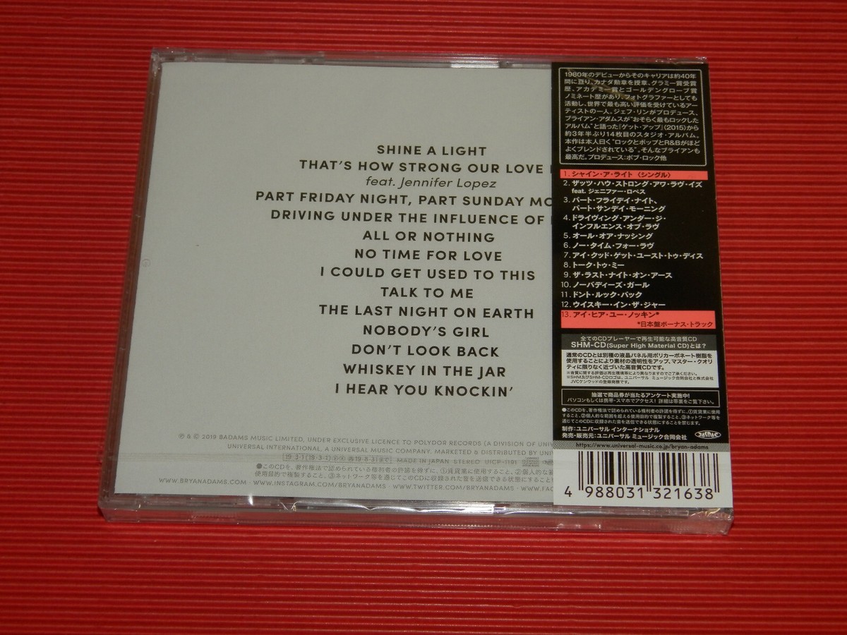 4BT 2019 JAPAN SHM CD BRYAN ADAMS SHINE A LIGHT with Bonus Track