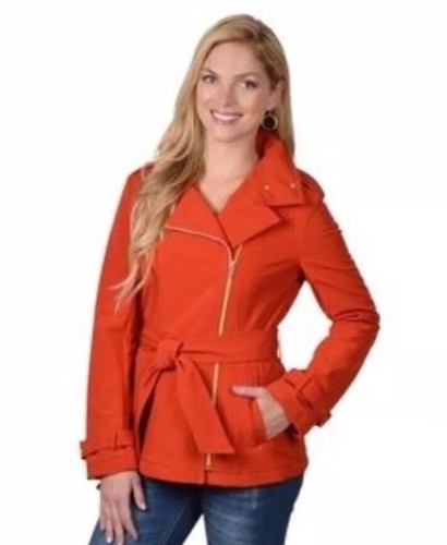 KENNETH COLE REACTION WOMEN'S SOFT SHELL RED ZIP UP LONG SLEEVE JACKET SIZE M - Picture 13 of 15