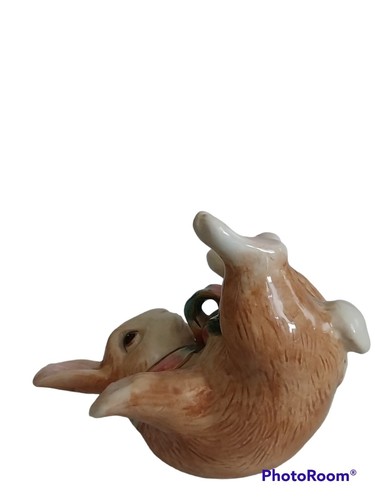 Fitz & Floyd Classics Woodland Rabbit Tumbling Bunny Easter Spring Figurine 4" - Picture 4 of 11