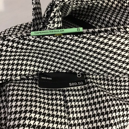 Nuevo INC Houndstooth Pierna Cónica Pantalones Negro Blanco Para Mujer 4 - Imagen 6 de 9