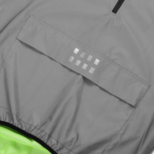 Reflektierende Fahrradjacke für Herren, winddicht, mit Kapuze, I6Z2 - Bild 8 von 12