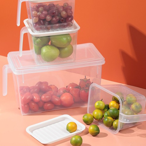 3 Pieces Aufbewahrungsbox Mit Griff Kühlschrank Aufbewahrungssystem Stapelbare - Bild 8 von 12