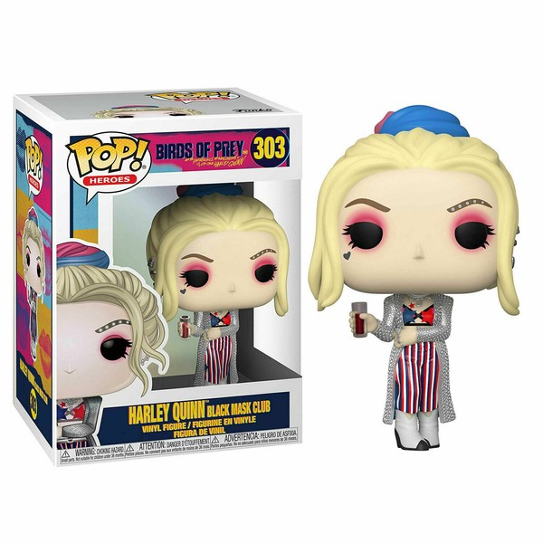 Dc Birds Of Prey Harley Quinn Black Mask Club 3,75 Vinyl Figur Pop Funko 303-image