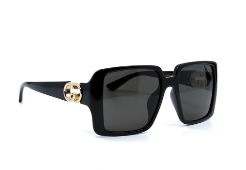 NEW Gucci GG1692SA 001 Black Frame Dark Grey Lenses 100% Authentic Sunglasses - 第 1/13 張圖片