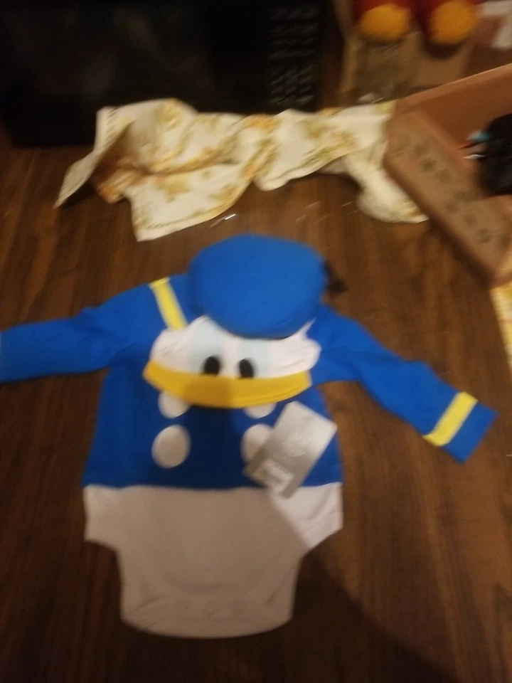 NUEVO CON ETIQUETAS Disney Store Bebé Niño Pato Donald Halloween Disfraz Body Muchas Tallas Foto 2 de 4