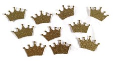 Gold Glitter Crown Die Cuts