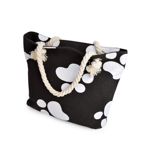 Premium Dog Cat Puppy Kitty Animal Paws Print Canvas Tote Shoulder Bag Handbag - Picture 4 of 23