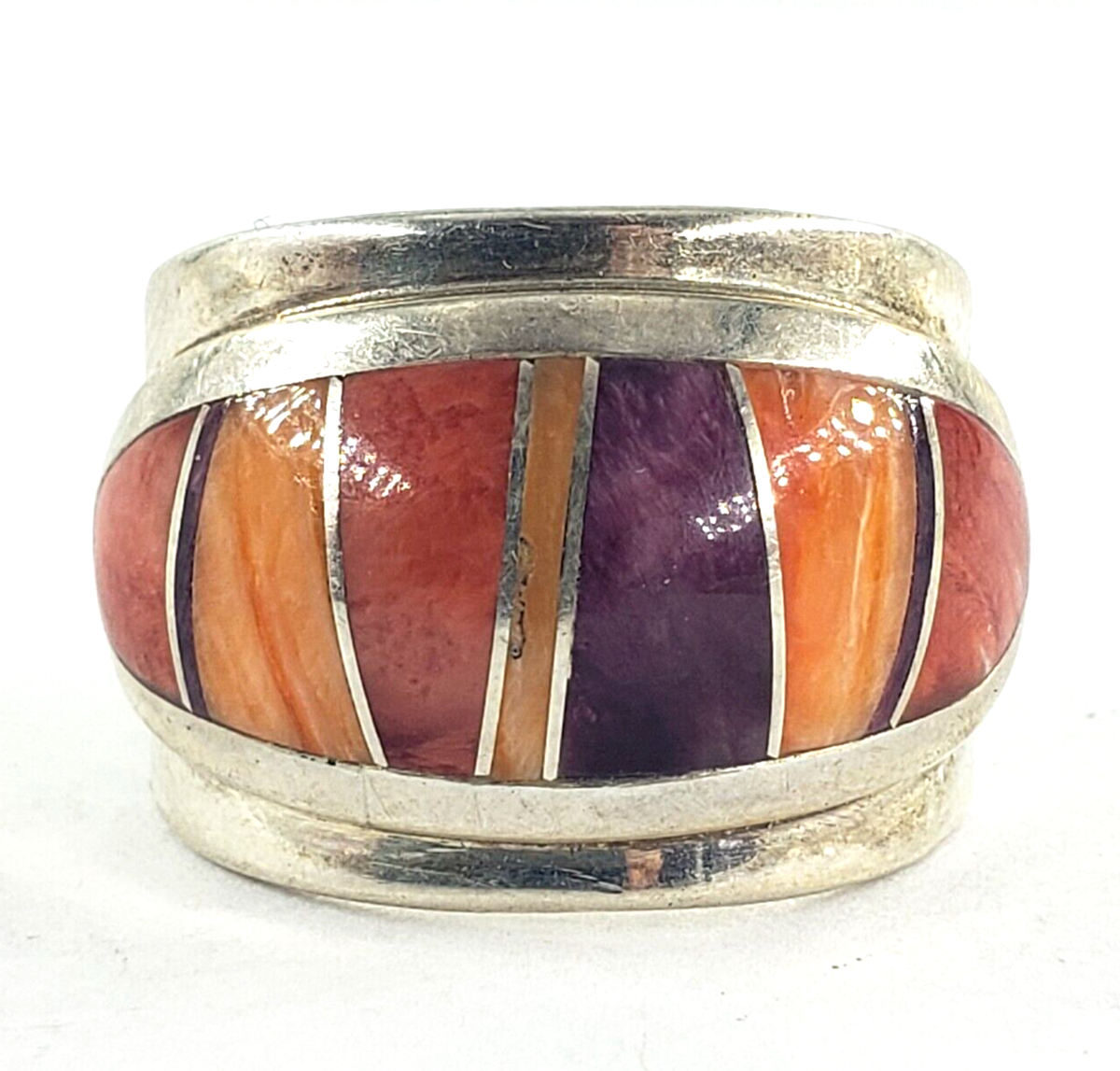 Native American One Of The Best Rectangular Spiny Oyster Navajo Sterling Silver Bracelet Native American One Of The Best Rectangular Spiny Oyster Navajo Sterling Silver Bracelet
