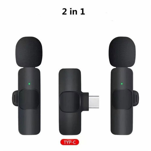 Lavalier Wireless Microphone Audio Video Recording Mini Mic For Android/iphone - Picture 14 of 16