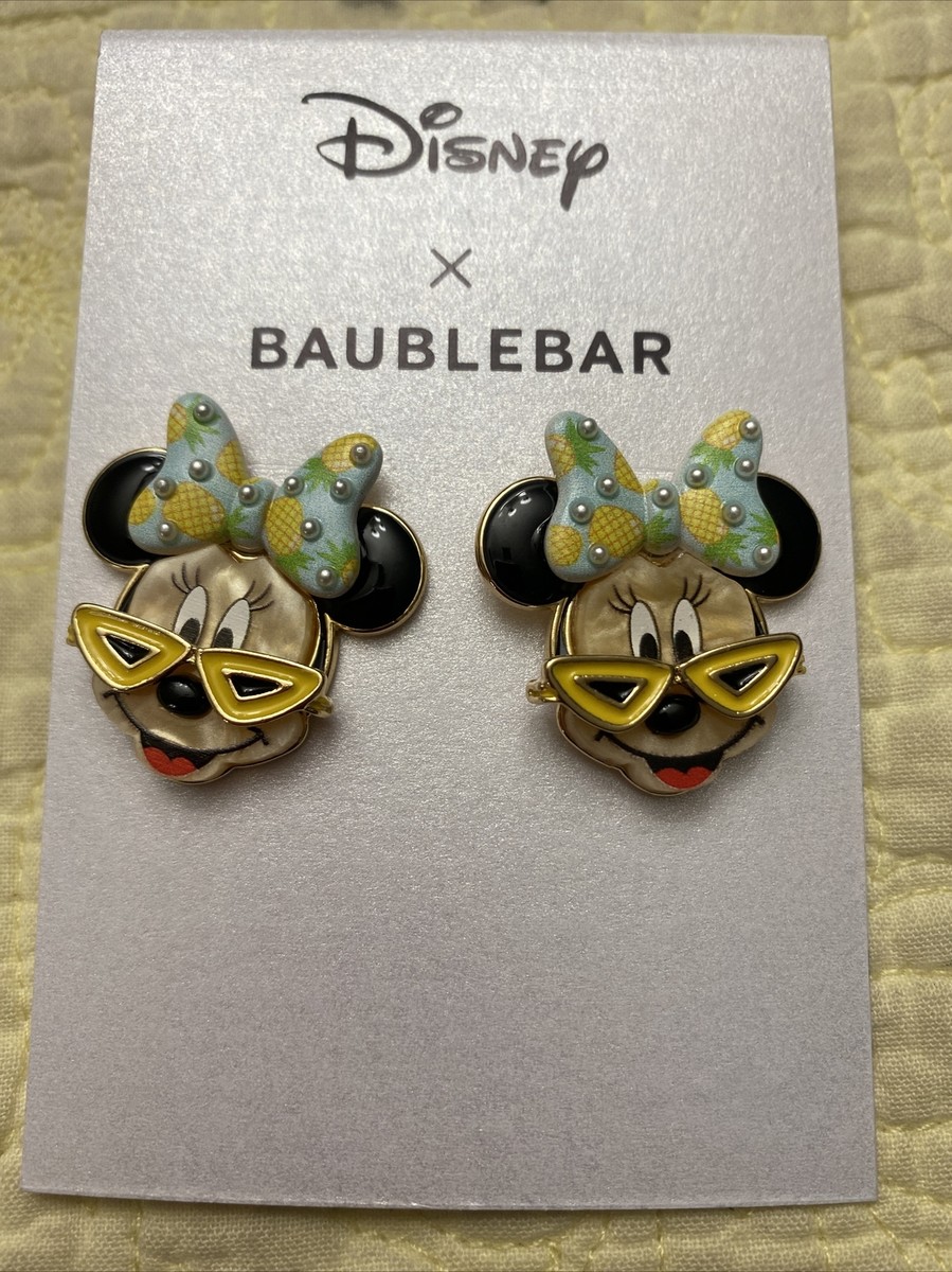 【Baublebar】★ピアス★ Minnie Mouse Disney Bow Earrings NEW Disney X Baublebar Pineapple Bow Minnie Mouse Earrings