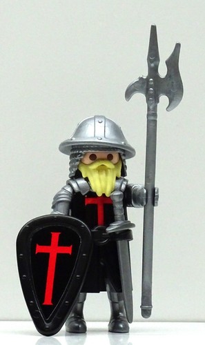 Caballero Templario Negro D Playmobil Zu Uniforme Cruzado Custom - Raro - 第 5/5 張圖片