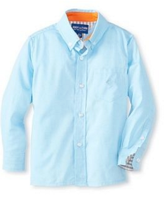 Toddler/Little Boys' Teal Twill Shirt by Andy Evan Retail