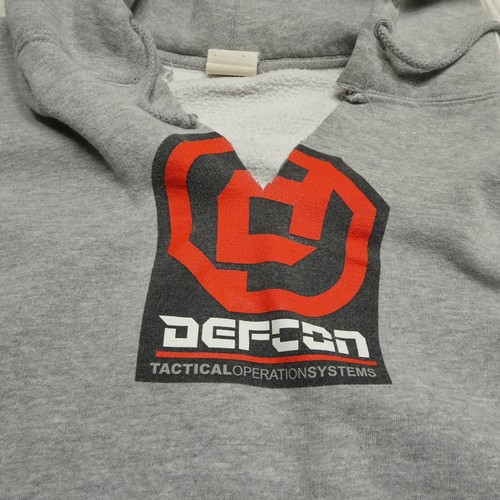 VINTAGE Defcon Hoodie Erwachsene Medium Tactical Operation Systems grau 46314 - Bild 2 von 8