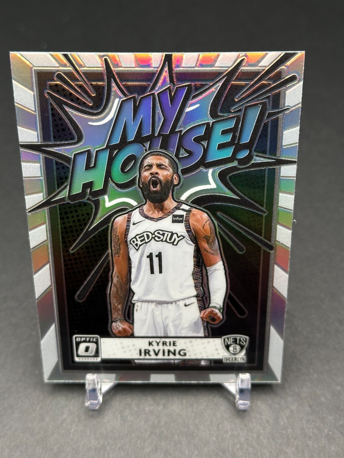 Kyrie Irving 2020-21 Panini Donruss Optic My House Holo #8 New Jersey Nets