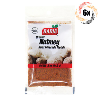 6x Bags Badia Ground Nutmeg Nuez Moscada Molida Seasoning | .5oz | Gluten Free!