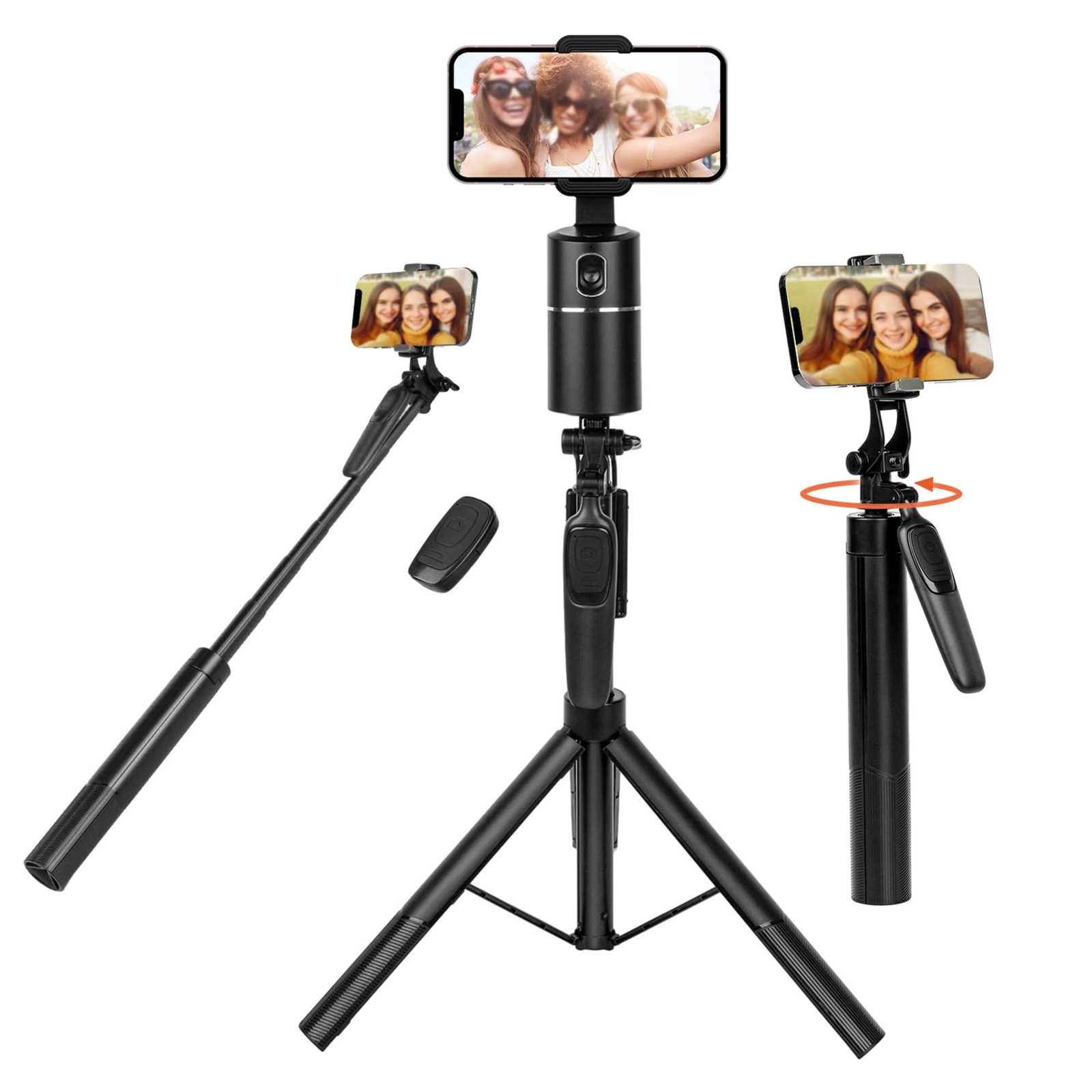 Wigearss 1.6M Selfie Stick Tripod Stand Phone Tripod with Remote Can be Used ...