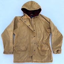 Men's Vintage 90s Polo Ralph Lauren Canvas Barn Chore Jacket Coat Hooded Sz M