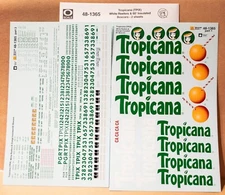 Microscale Decal #48-1365 Railroad Decal Set -- Tropicana White Reefers & Orange