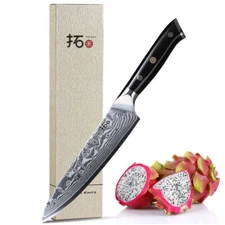 TURWHO 5inch Utility Knife Japanese VG10 Damascus Steel Kitchen Cooking Knife