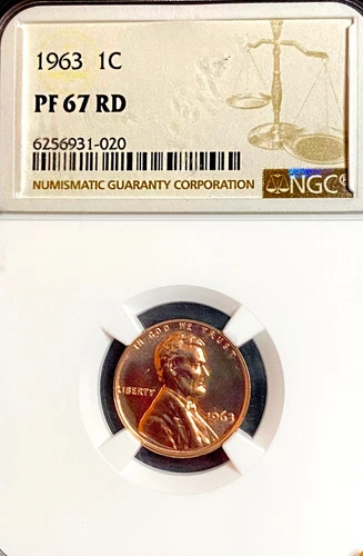 1963 Lincoln Memorial Cent NGC PF67 RD