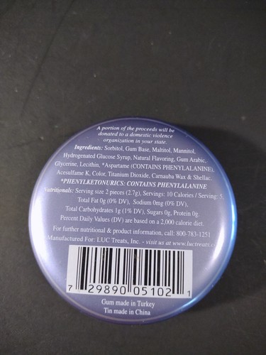 Collectible Tins Domestic Violence "New Beginning, New Life" LUC Treats Empty - Picture 3 of 11