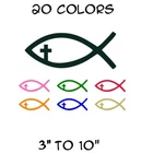Jesus Fish Sticker Vinyl Decal - Christian God Religion Cross Wall Car Window
