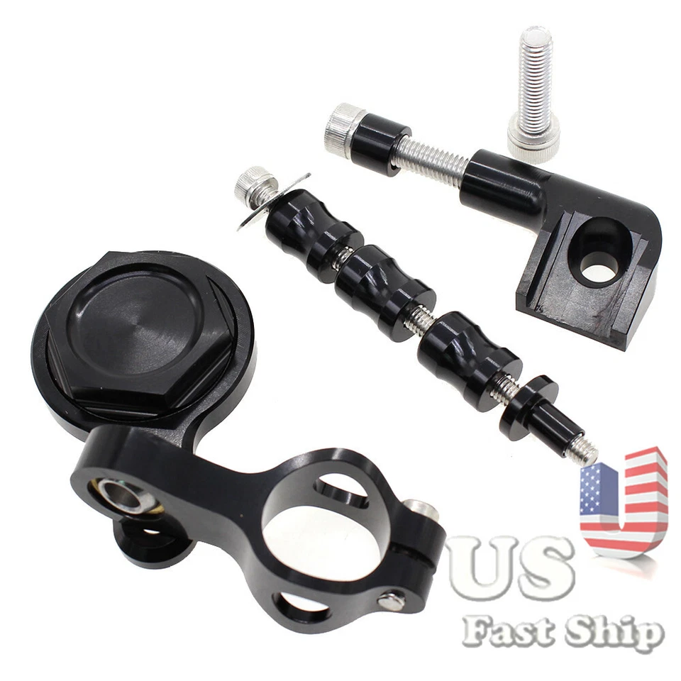 Kits de soporte de montaje de amortiguador de dirección CNC para Yamaha YZF R1 1998 1999-2001 negro Foto 2 de 4