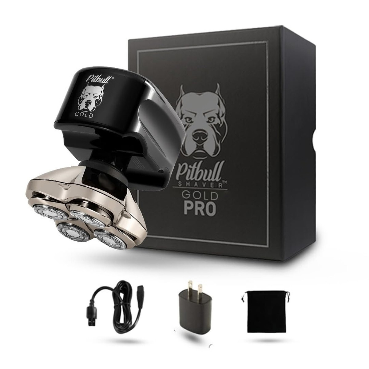 脱毛・除毛 Skull Shaver Pitbull Gold PRO Skull Shaver Pitbull Gold PRO Head and Face Shaver: Holiday