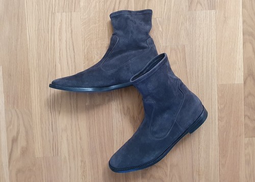 *Unützer* Luxus Stiefeletten Boots Stiefel Gr. 40 Stretch Wildleder grau - Bild 5 von 12