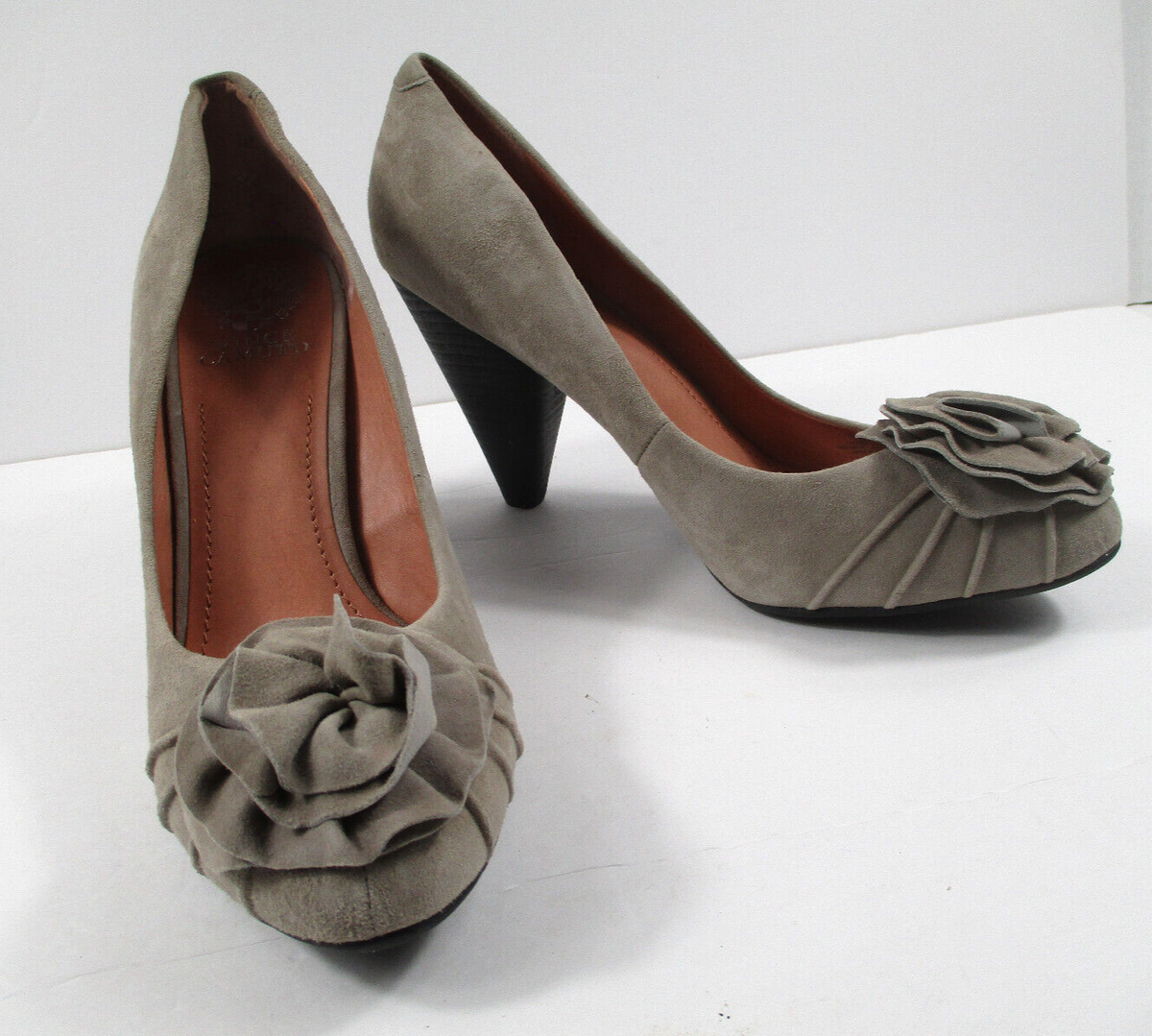 Designer Louise Camuto Shoes New Vince Camuto Suede Flower Pumps