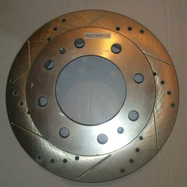 POWERSTOP AR8655XL, DRILLED/SLOTTED PERFORMANCE ROTOR, NEW, FREE