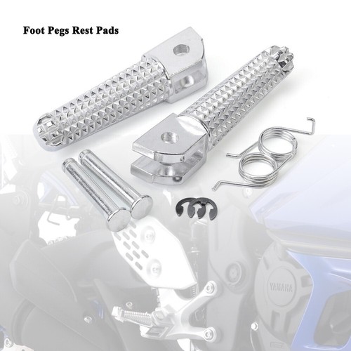 Front Rider Foot Pegs Rest Pads Adapters For YAMAHA YZF R25 R125 R3 15-24 R1 R6 - Picture 1 of 24